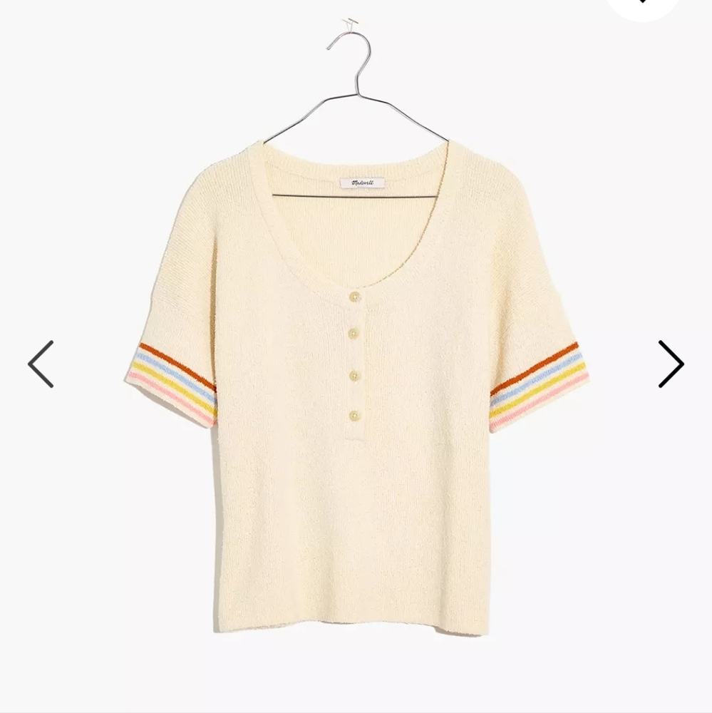 Madewell rainbow sleeve sweater